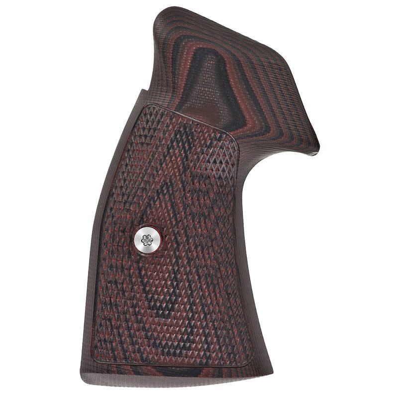 VZ GRIPS TACTICAL DIAMOND G10 GRIPS FOR SMITH &amp; WESSON K L FRAME BLACK CHERRY