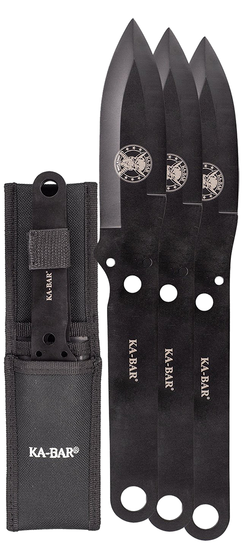 KABAR THROWING KNIFE SET 4&quot; FIXED BLADE KNIVES