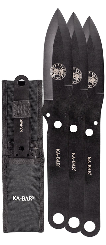 KABAR THROWING KNIFE SET 4&quot; FIXED BLADE KNIVES