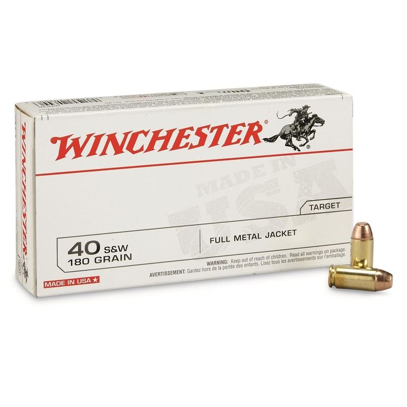 WINCHESTER 40SW 180GR FMJ 50RD