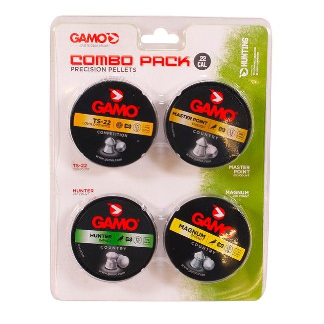 GAMO COMBO PACK ASSORTED .22 CAL PELLETS - 1,000 COUNT