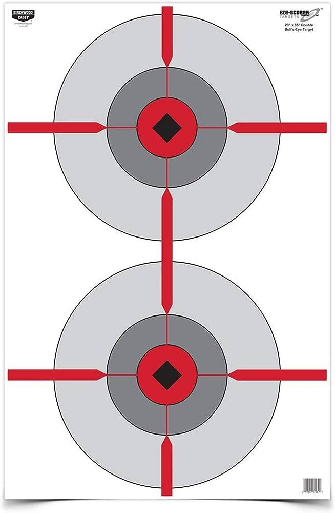 BIRCHWOOD CASEY 23&quot; X 35&quot;  DOUBLE BULL&#39;S EYE PAPER TARGET