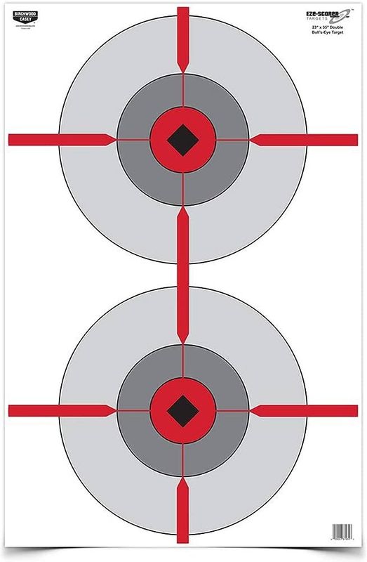 BIRCHWOOD CASEY 23&quot; X 35&quot;  DOUBLE BULL&#39;S EYE PAPER TARGET