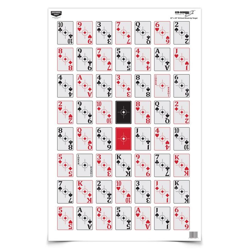 BIRCHWOOD CASEY 23&quot; X 35&quot; 52-CARD SHOOT UP PAPER TARGET