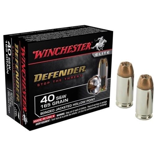 WINCHESTER DEFENDER .40S&amp;W 165GR BJHP 20RD