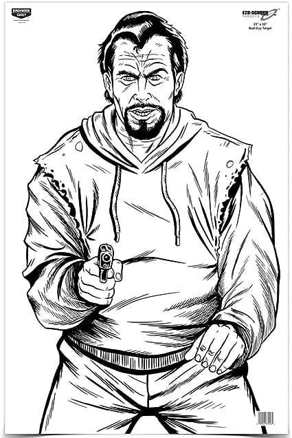 BIRCHWOOD CASEY 23&quot; X 35&quot;  BAD GUY (GREY) PAPER TARGET