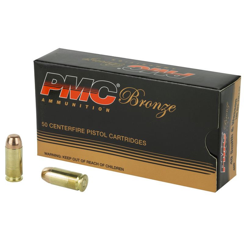 PMC BRONZE .40S&amp;W 165GR FMJ-FP 50RD BOX