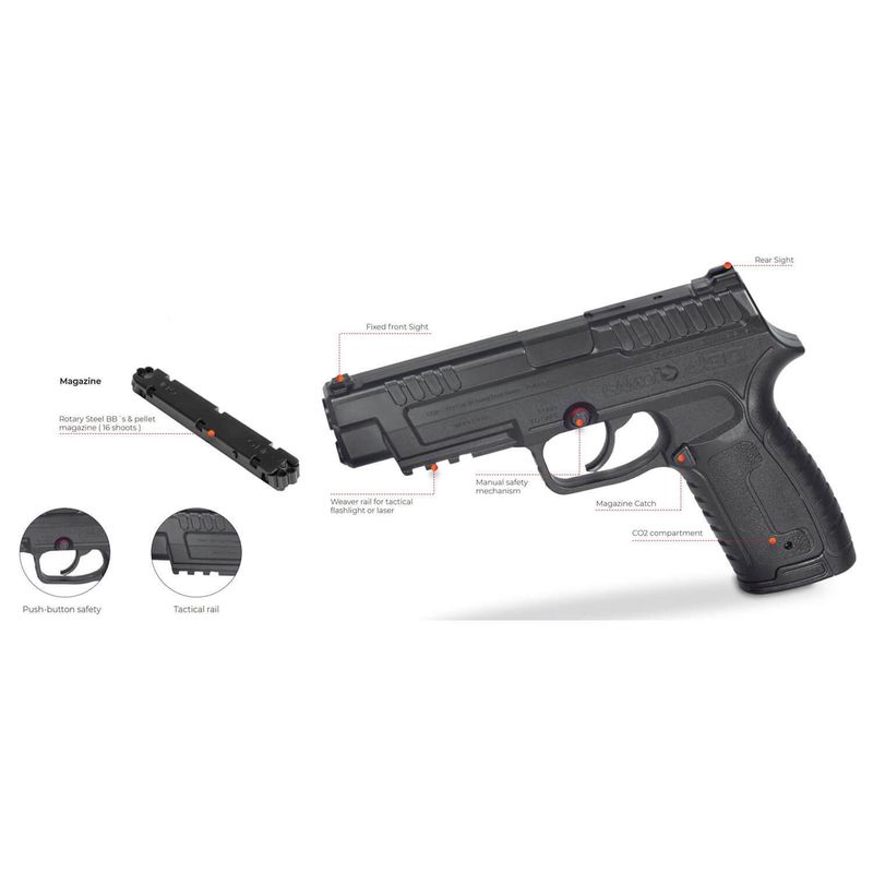 GAMO - P-430 .177 PELLET/BB PISTOL - 495FPS