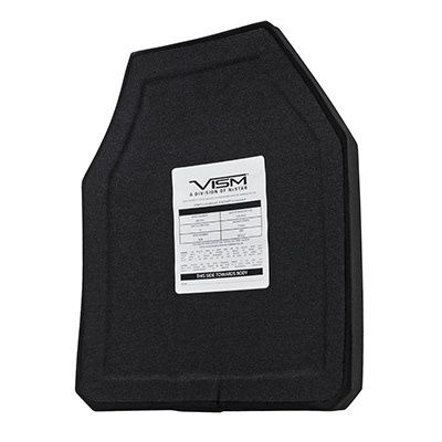 VISM LVL IV CERAMIC/PE BALLISTIC PLATE 11"X14" - MULTI-CURVE SHOOTER'S CUT