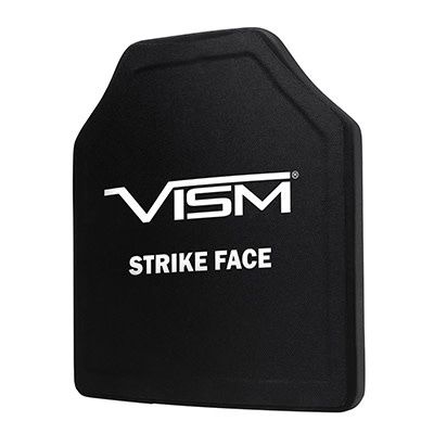 VISM LVL III+ SRT CERAMIC/PE BALLISTIC PLATE 10&quot;X12&quot; -  SINGLE-CURVE SHOOTER&#39;S CUT