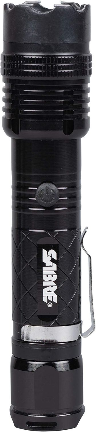 SABRE STUN GUN/FLASHLIGHT W/ BELT HOLSTER - BLACK