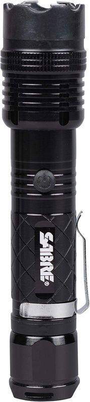 SABRE - STUN GUN/FLASHLIGHT - TACTICAL SERIES - BLACK
