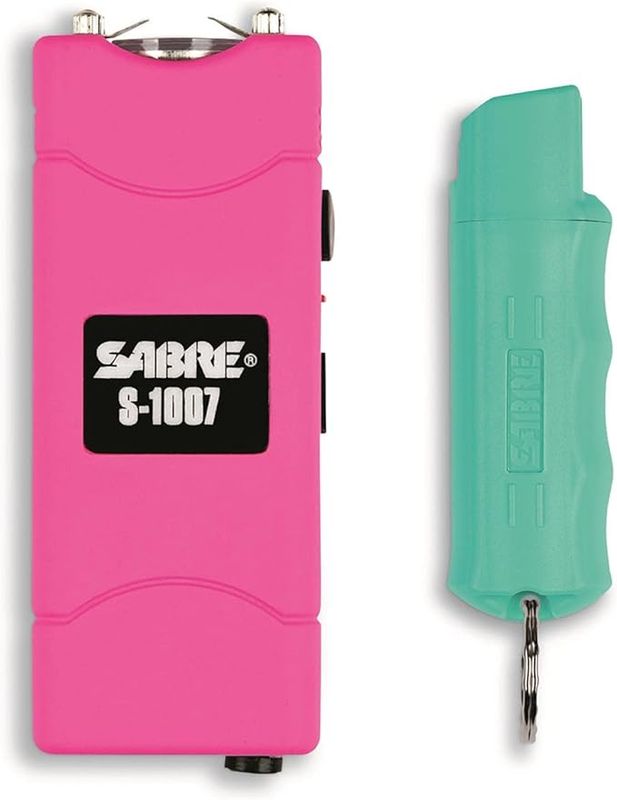 SABRE - STUN GUN + PEPPER SPRAY COMBO - PINK/MINT