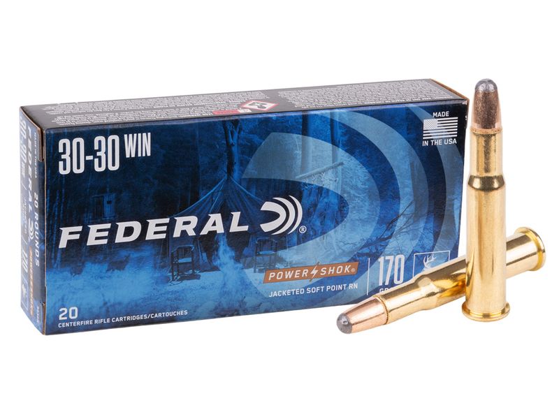 FEDERAL .30-30 WINCHESTER 170GR JACKETED SOFT POINT 20 ROUND BOX