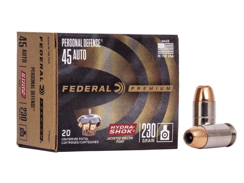 FEDERAL HYDRA-SHOK .45ACP 230GR JHP 20RD BOX