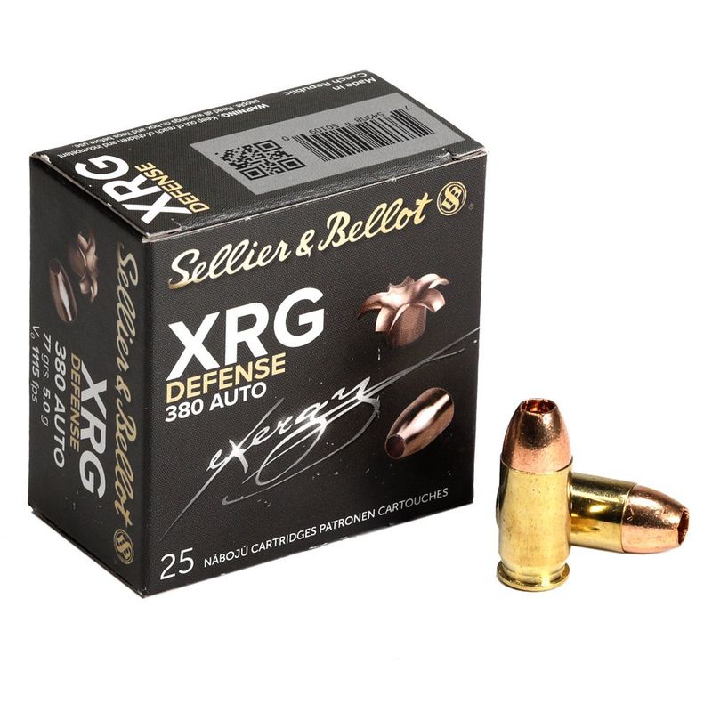 SELLIER &amp; BELLOT .380ACP 77GR XRG 25 ROUND BOX