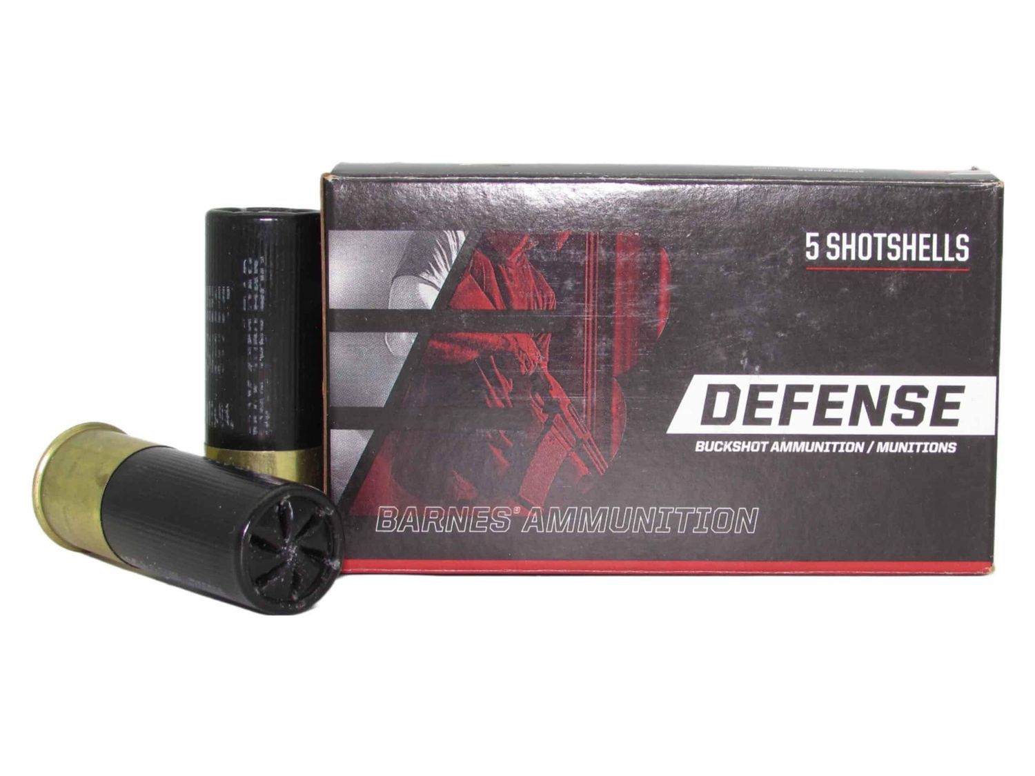 BARNES DEFENSE 12GA 2-3/4&quot; 00 BUCKSHOT 5RD BOX