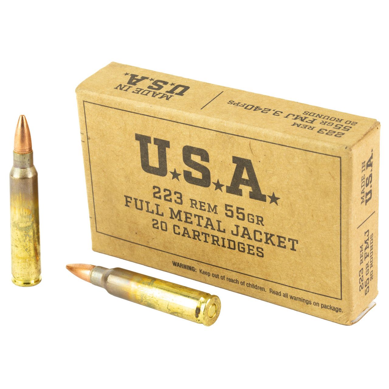 WINCHESTER .223 55GR FMJ 20RD BOX