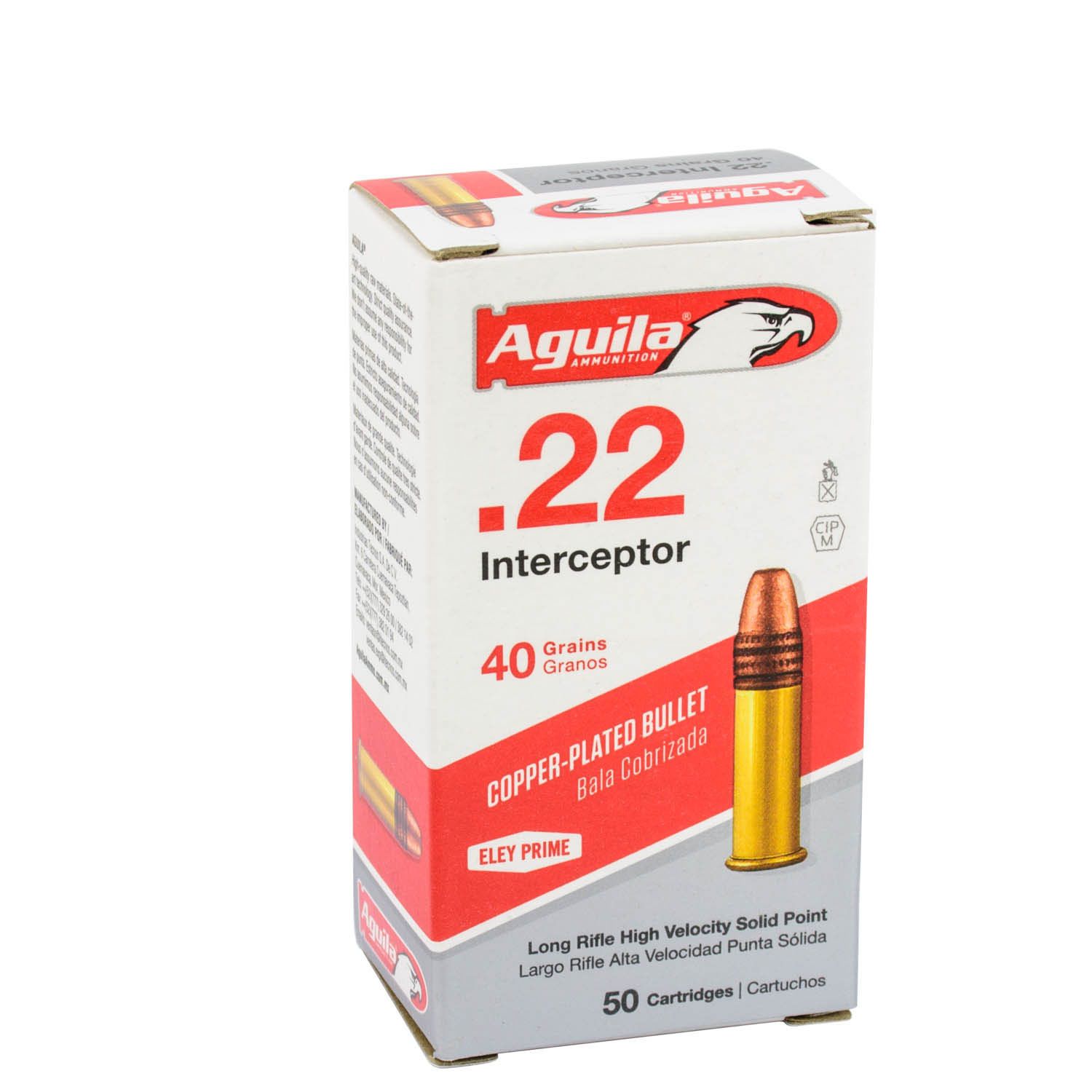 AGUILA - INTERCEPTOR .22LR -  SOLID POINT 40GR 50 ROUND BOX