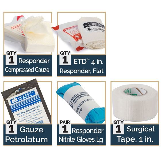 NORTH AMERICAN RESCUE - INDIVIDUAL AID KIT