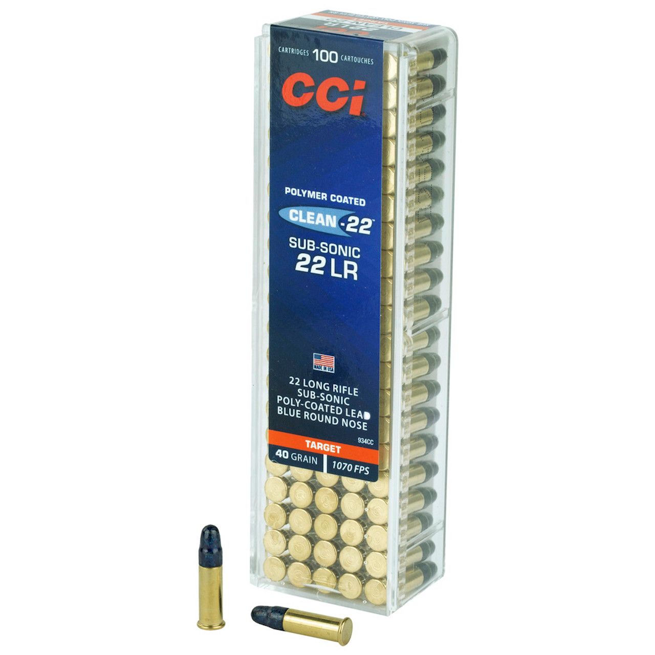 CCI SUBSONIC .22LR 40GR LEAD ROUND NOSE 100RD BOX