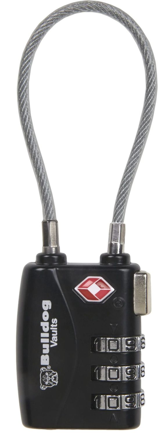 BULLDOG TSA LOCK W/ STEEL CABLE