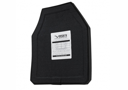 VISM - LVL III+ - CERAMIC/PE BALLISTIC PLATE - 10"X12" - MULTI-CURVE - SHOOTER'S CUT