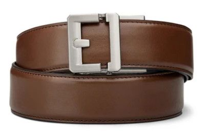 KORE ESSENTIALS - BROWN LEATHER BELT - X9 BUCKLE