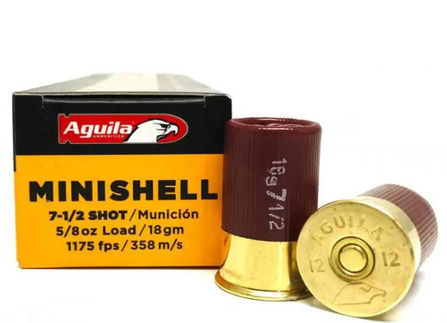 AGUILA MINISHELL 12GA 1-3/4&quot; 5/8OZ 1175FPS #7.5 25RD BOX