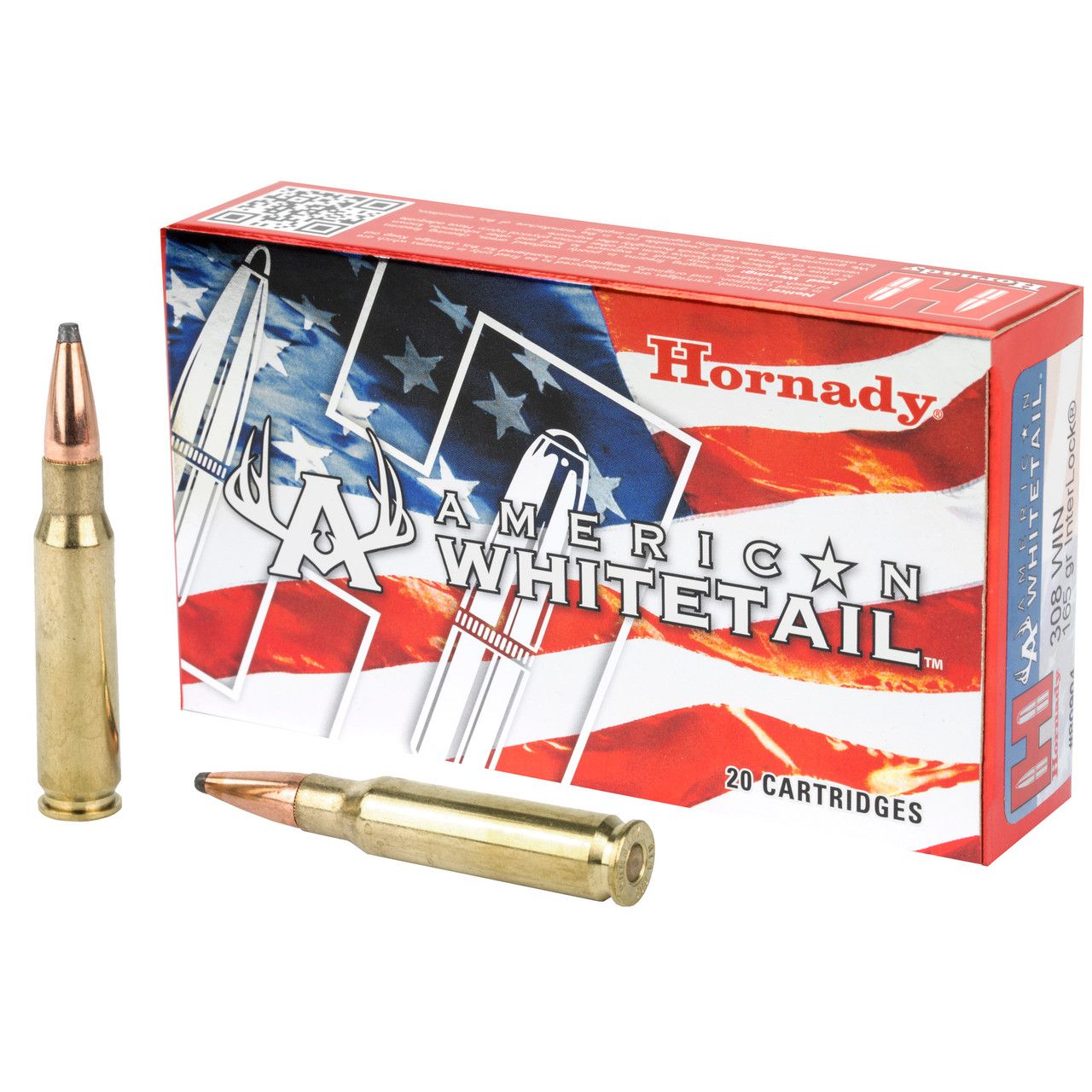 HORNADY AMERICAN WHITETAIL .308W 165GR SP 20RD BOX