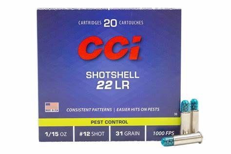 CCI - SHOTSHELL .22LR - 31GR - 20 ROUND BOX