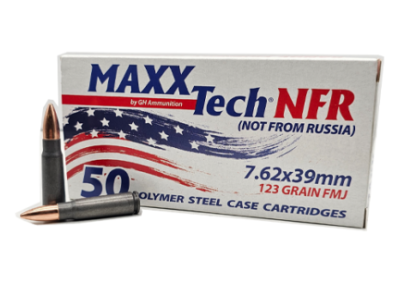 MAXXTECH - 7.62X39 - 123GR STEEL CASE - FMJ - 50RD