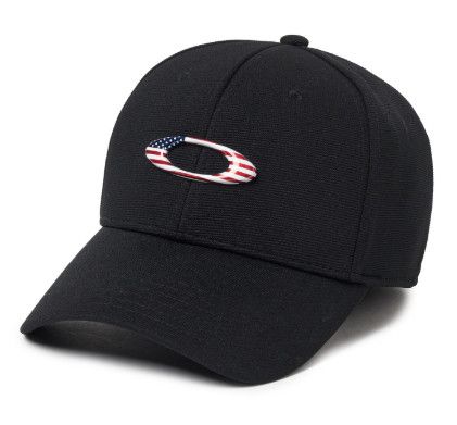 OAKLEY- TINCAN CAP, Size: S/M, Color: BLACK / AMERICAN FLAG