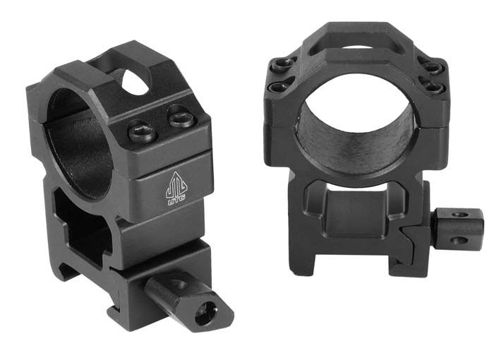 UTG - PICATINNY/WEAVER SCOPE RINGS - HEX THUMB NUT - 1" - HIGH