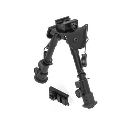 LAST CHANCE - UTG - TACTICAL OP BIPOD - RUBBER FEET - 6.1" - 7.9" CENTER HEIGHT - PICATINNY