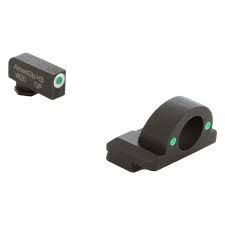 AMERIGLO CUSTOM FIREARM SIGHTS - GREEN W/ WHITE OUTLINE (REAR SIGHT - CENTER) - GLOCK 17,19, 22, 23, 26, 27