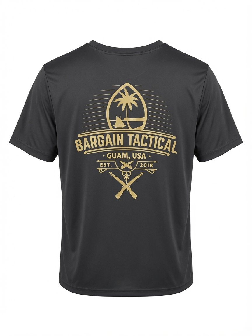BARGAIN TACTICAL S/S - GUAM SEAL - DRI FIT SHIRT , Color: -BLACK, Size: - SMALL