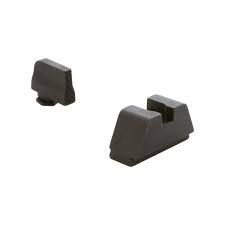 AMERIGLO OPTIC COMPATIBLE SIGHT SET: FITS ALL GLOCKS - XL (XL Tall Black serrated .315 FRONT, Flat Black .394 REAR)