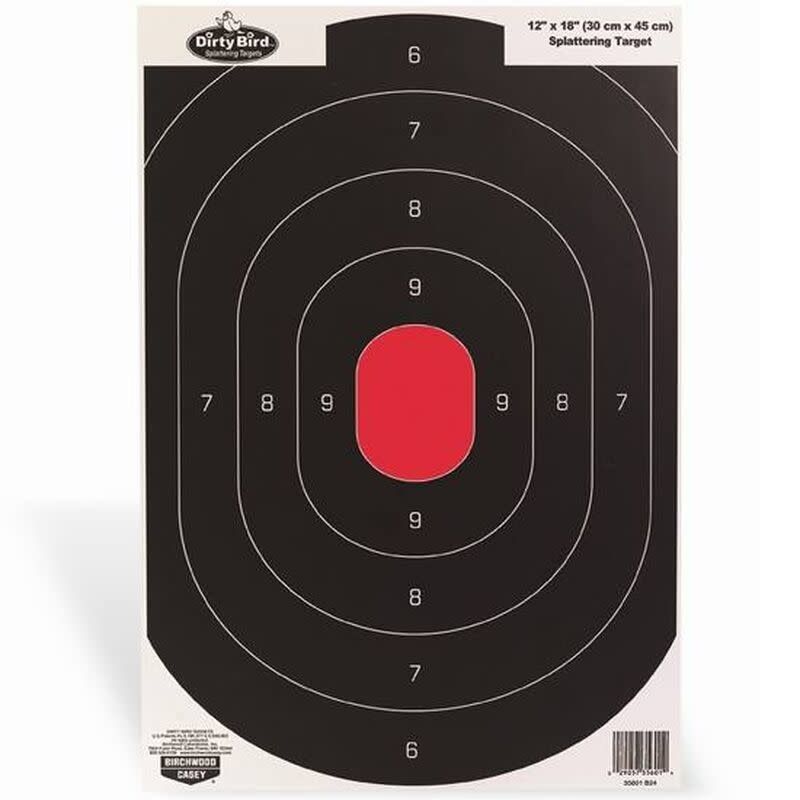 BIRCHWOOD CASEY - DIRTY BIRD SPLATTERING TARGET - 12"X18" SILHOUETTE - 8 PACK