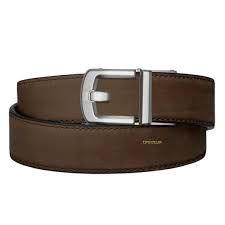 KORE ESSENTIALS - LEATHER BELT (SET) - BROWN - X8N BUCKLE