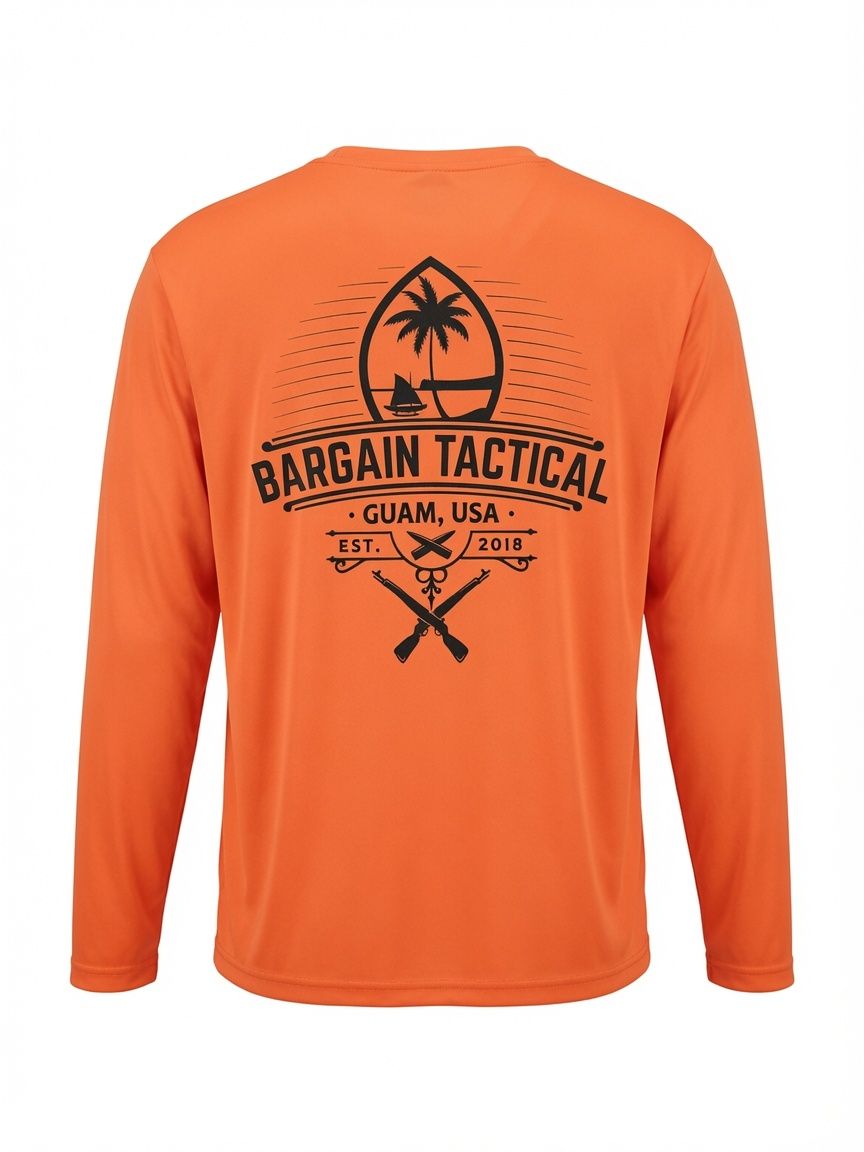BARGAIN TACTICAL L/S - GUAM SEAL DRI-FIT SHIRT, Color: -NEON ORANGE, Size: SM