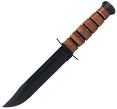 KA-BAR 1217 USMC-BROWN-SERRATED KNIFE