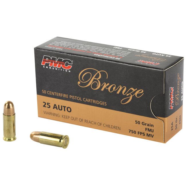 PMC BRONZE .25ACP 50GR FMJ 50RD BOX