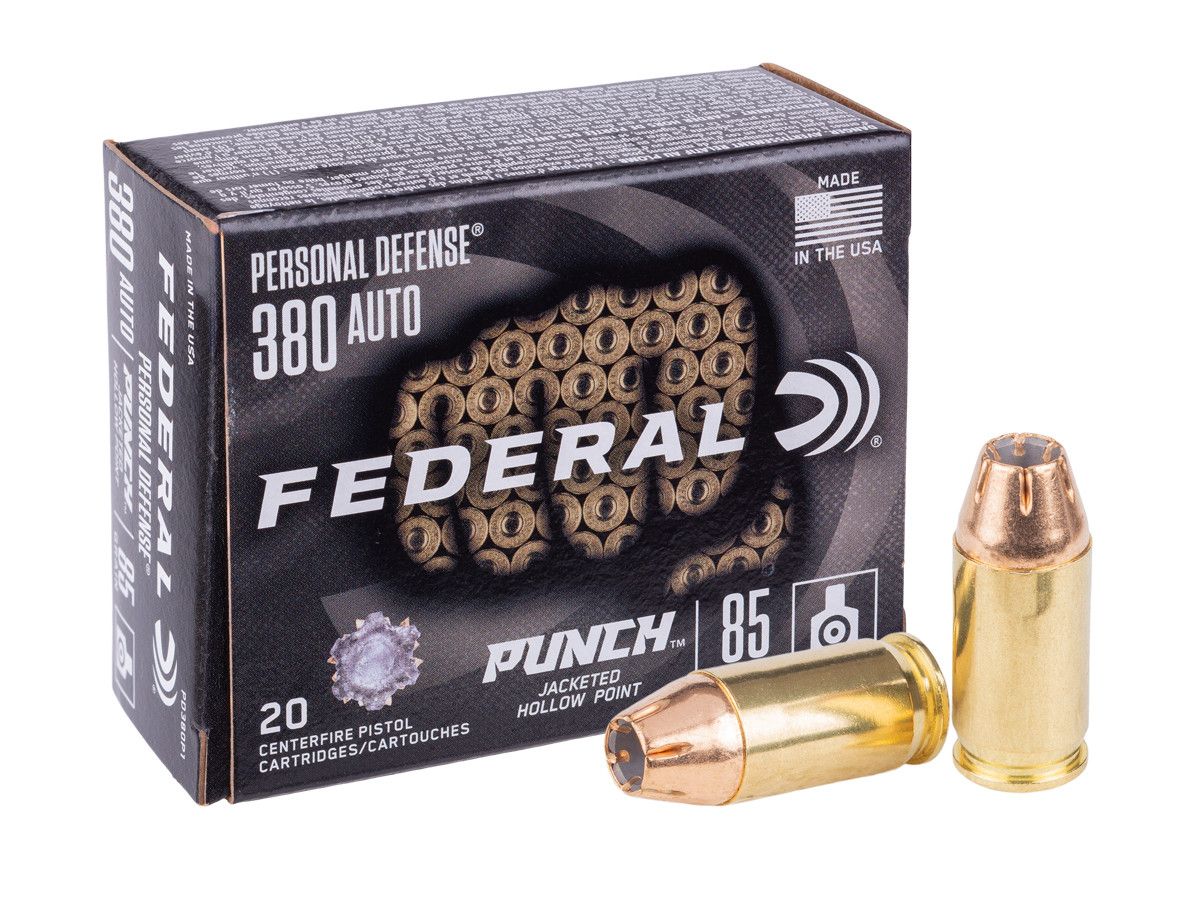 FEDERAL PUNCH .380ACP 85GR JHP 20 ROUND BOX