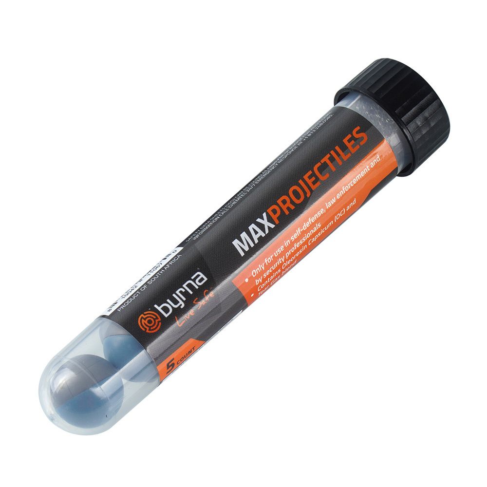 BYRNA - .68 CAL PROJECTILES - 5 ROUNDS (MAX - TEAR GAS + PEPPER)