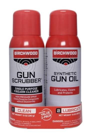 BIRCHWOOD CASEY - GUN SCRUBBER &amp; SYNTHETIC GUN OIL