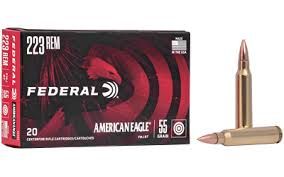 FEDERAL - AMERICAN EAGLE - .223 55GR FMJ-BT - 20 ROUND BOX