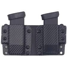 ROUNDED - OWB KYDEX DOUBLE MAG DUTY HOLSTER - 9MM/4OSW DOUBLE STACK