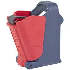 MAGLULA - UPLULA - UNIVERSAL PISTOL MAGAZINE LOADER - 9MM TO .45ACP - BLUE/RED