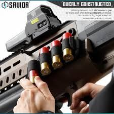 SAVIOR EQUIPMENT - VELCRO - SHOTGUN SHELL HOLDER-6 SLOTS 2PK - BLACK